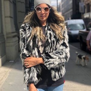 Faux fur coat